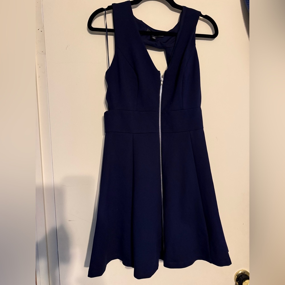 Adelyn Rae Midnight Blue Backless Dress